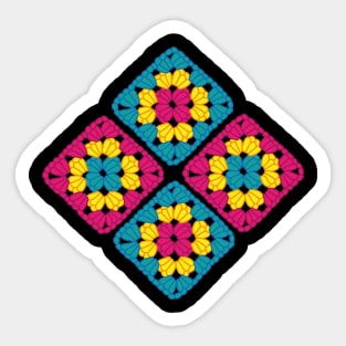 Bright Granny Squares Sticker